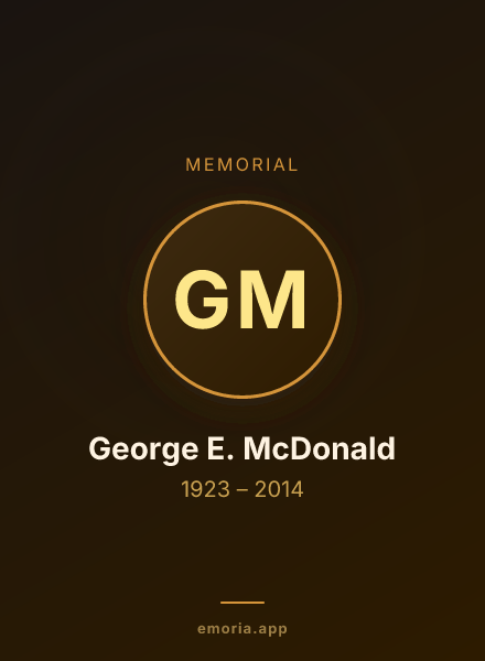 Memorial portrait of George E. McDonald