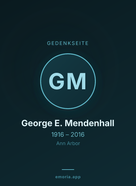 Gedenkportrait von George E. Mendenhall