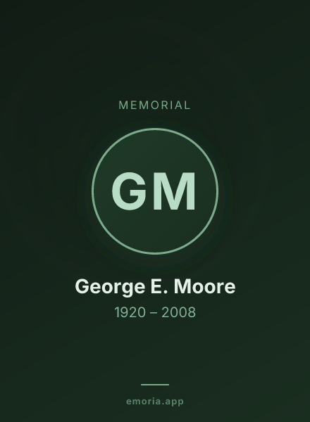 Memorial portrait of George E. Moore