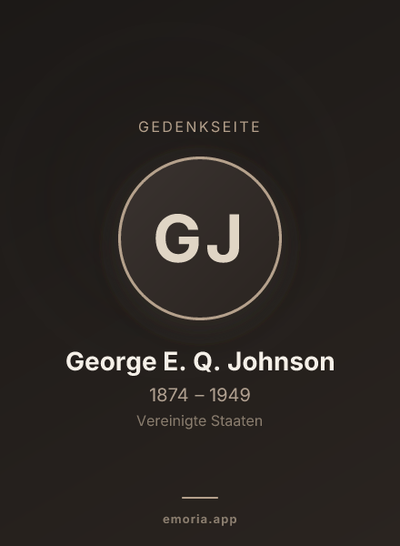 Gedenkportrait von George E. Q. Johnson