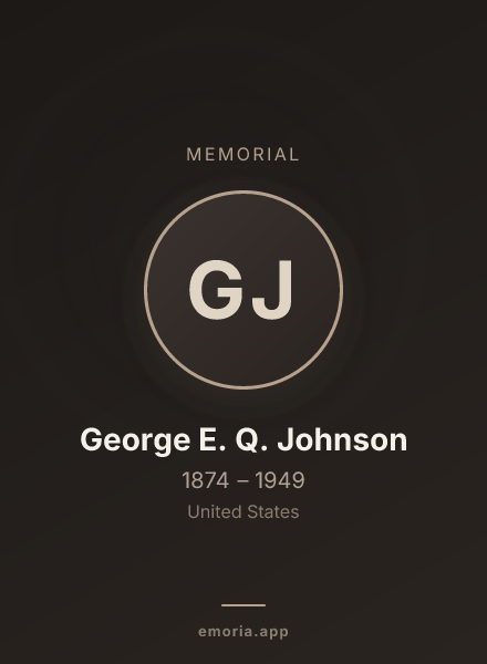 Memorial portrait of George E. Q. Johnson