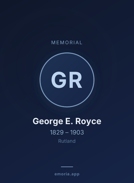 Memorial portrait of George E. Royce