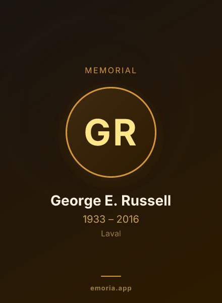 Memorial portrait of George E. Russell