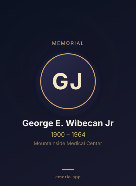 Memorial portrait of George E. Wibecan Jr