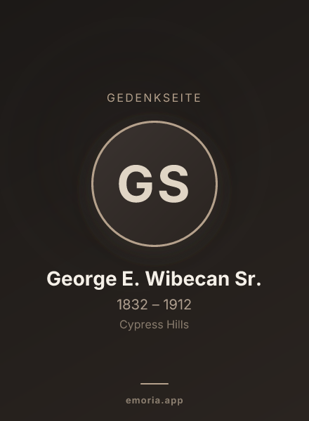 Gedenkportrait von George E. Wibecan Sr.