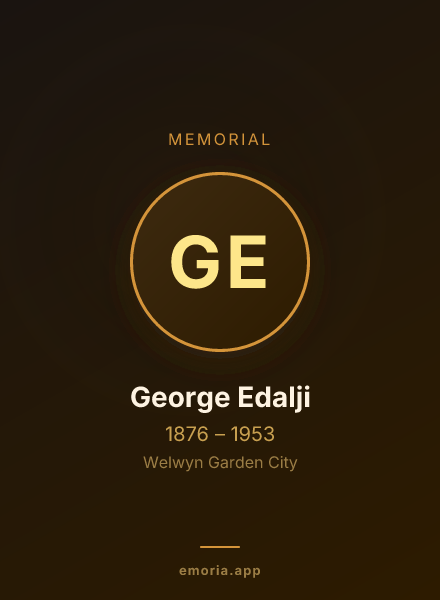 Memorial portrait of George Edalji
