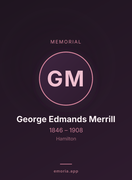 Memorial portrait of George Edmands Merrill