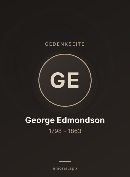 Gedenkportrait von George Edmondson