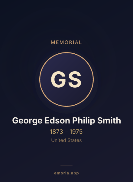 Memorial portrait of George Edson Philip Smith