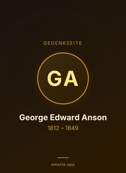 Gedenkportrait von George Edward Anson
