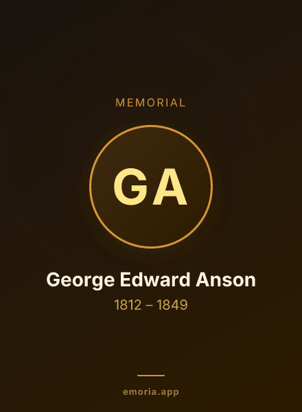 Memorial portrait of George Edward Anson