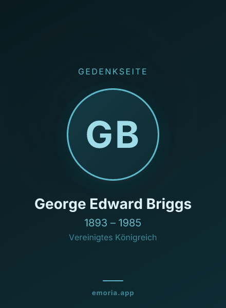 Gedenkportrait von George Edward Briggs