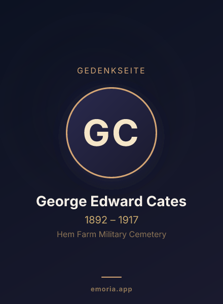 Gedenkportrait von George Edward Cates
