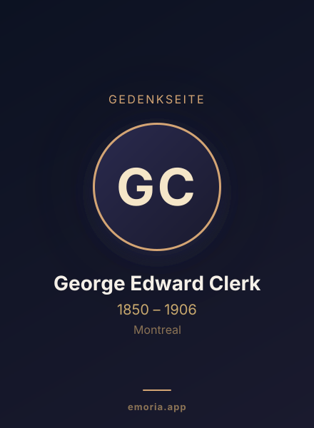 Gedenkportrait von George Edward Clerk