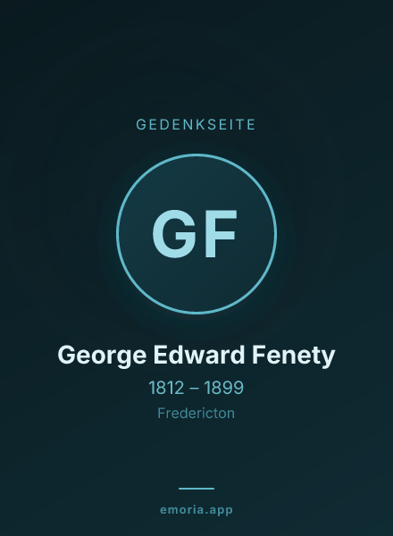 Gedenkportrait von George Edward Fenety