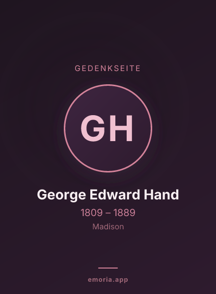Gedenkportrait von George Edward Hand
