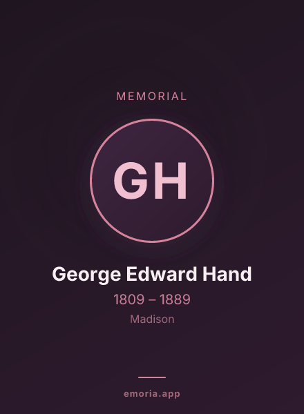 Memorial portrait of George Edward Hand
