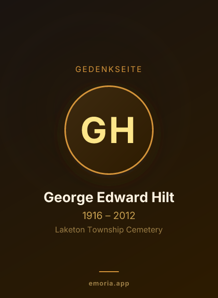 Gedenkportrait von George Edward Hilt