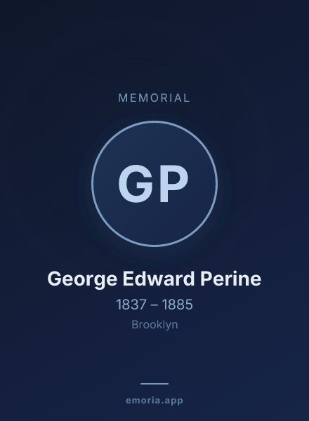 Memorial portrait of George Edward Perine