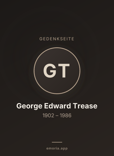 Gedenkportrait von George Edward Trease
