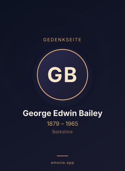 Gedenkportrait von George Edwin Bailey