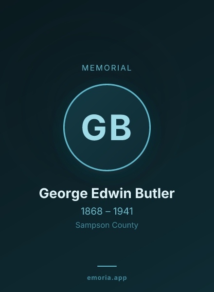 Memorial portrait of George Edwin Butler