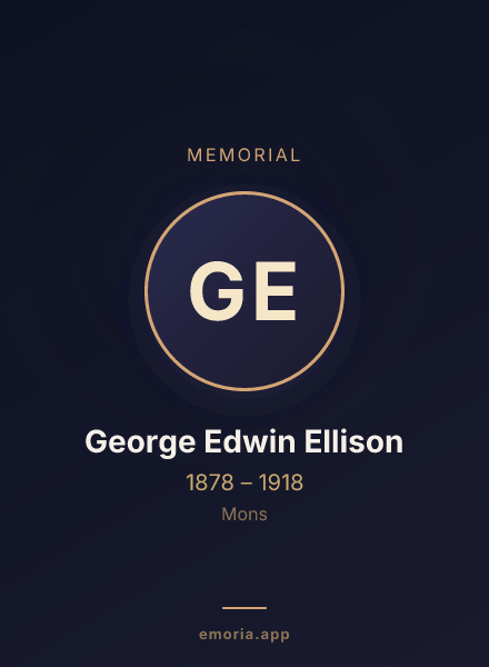 Memorial portrait of George Edwin Ellison