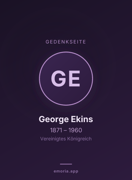 Gedenkportrait von George Ekins