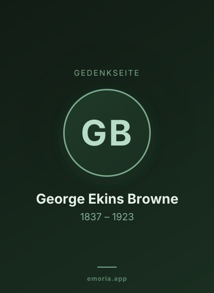 Gedenkportrait von George Ekins Browne