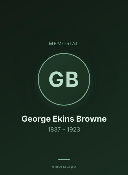 Memorial portrait of George Ekins Browne