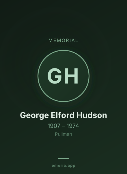 Memorial portrait of George Elford Hudson