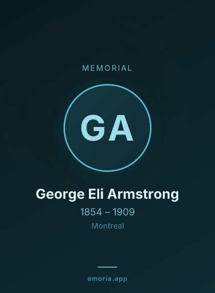 Memorial portrait of George Eli Armstrong