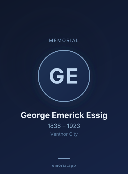 Memorial portrait of George Emerick Essig