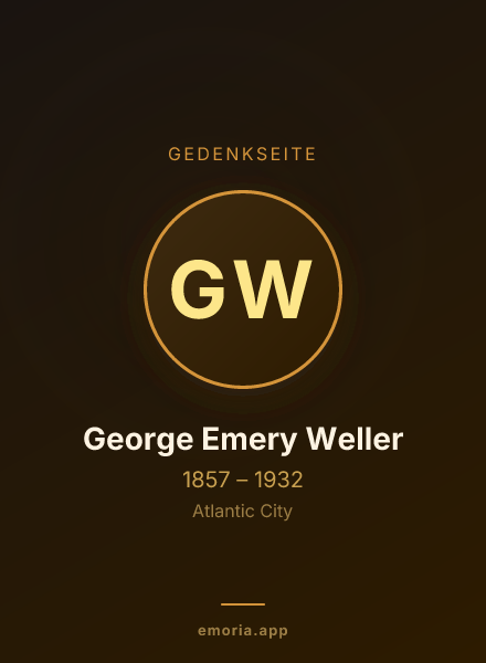 Gedenkportrait von George Emery Weller