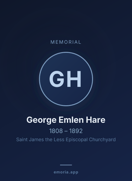Memorial portrait of George Emlen Hare
