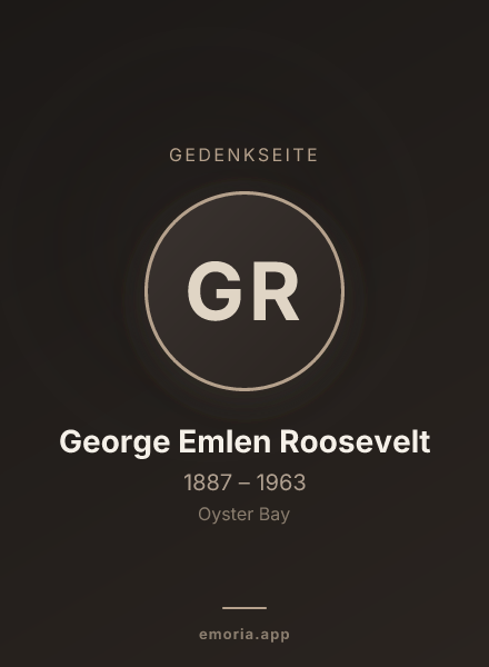 Gedenkportrait von George Emlen Roosevelt