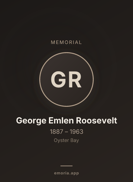 Memorial portrait of George Emlen Roosevelt