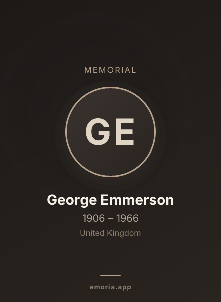 Memorial portrait of George Emmerson