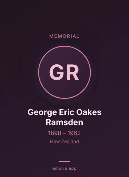 Memorial portrait of George Eric Oakes Ramsden