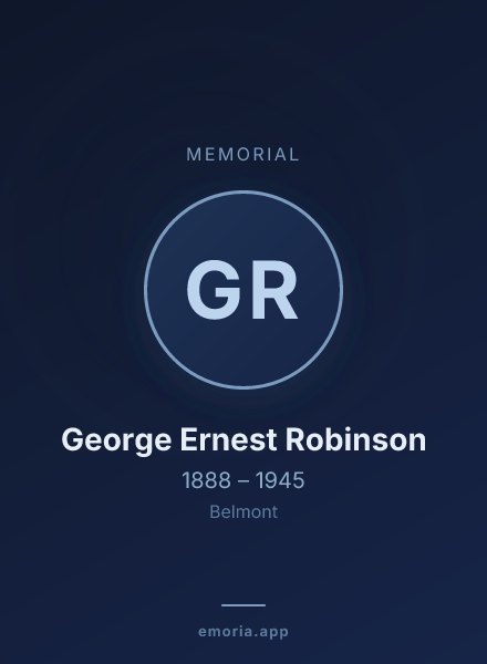 Memorial portrait of George Ernest Robinson