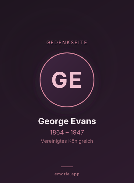 Gedenkportrait von George Evans
