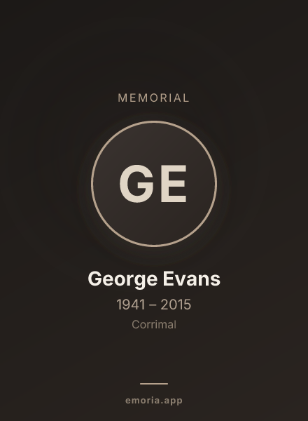 Memorial portrait of George Evans
