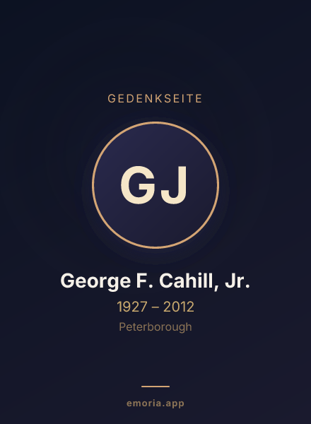 Gedenkportrait von George F. Cahill, Jr.