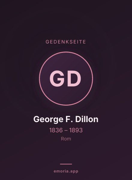 Gedenkportrait von George F. Dillon