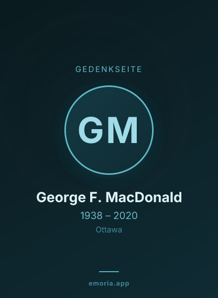 Gedenkportrait von George F. MacDonald