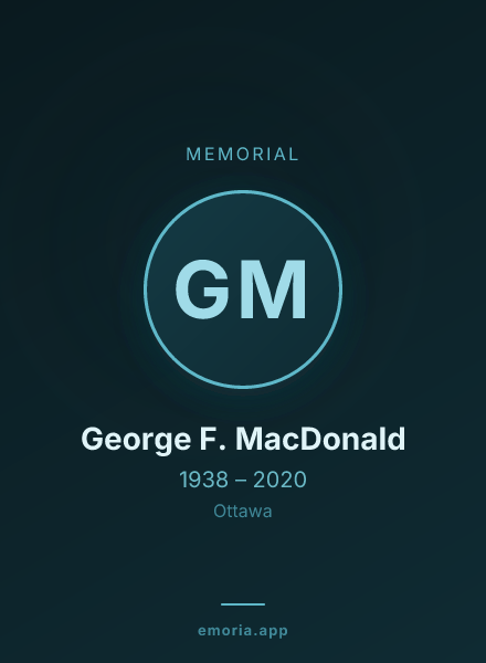 Memorial portrait of George F. MacDonald