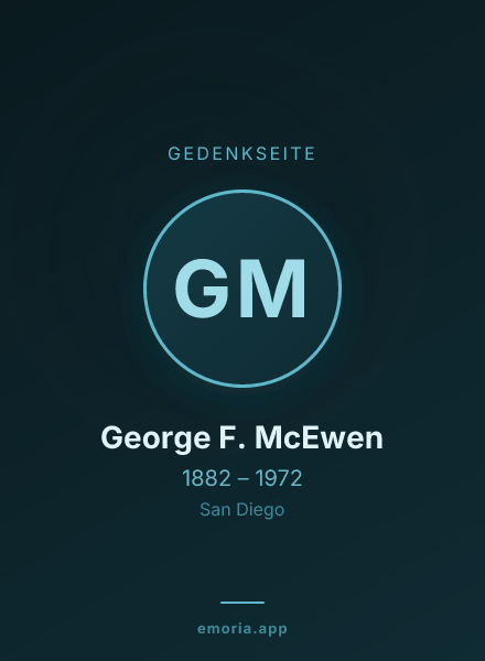 Gedenkportrait von George F. McEwen