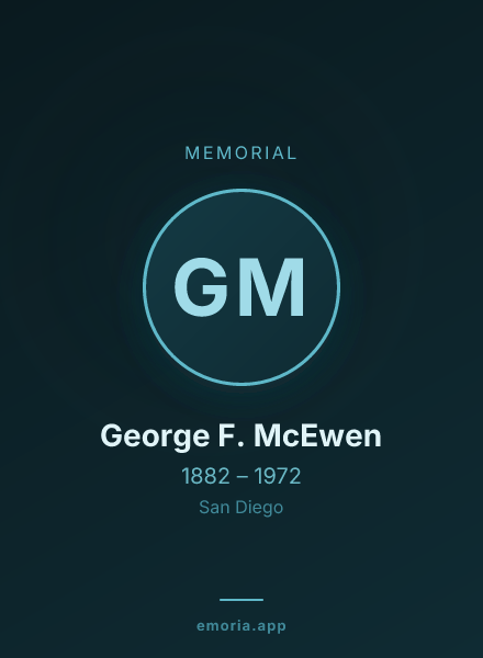 Memorial portrait of George F. McEwen