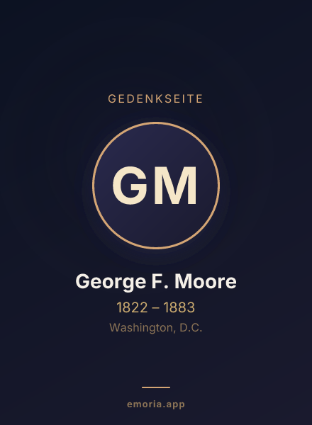 Gedenkportrait von George F. Moore