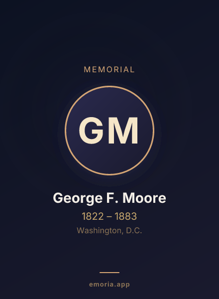 Memorial portrait of George F. Moore
